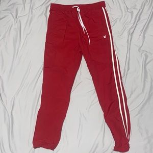 Medium Red Playboy Track-pants (Nylon Material)
